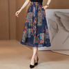 春季新款，花萝仿真丝香云纱提花中长款高腰A字半身裙KQL-422H1210 商品缩略图0