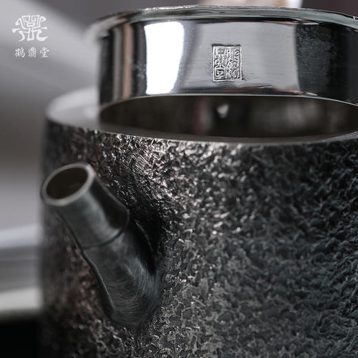 鹤鼎堂 闻天游遨麻纹急须（银色）（缺货） 商品图3