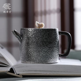 鹤鼎堂 闻天游遨麻纹急须（银色）（缺货）