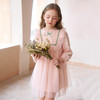 mettekids女童连衣裙春秋新款儿童粉色裙子中大童网纱公主裙童装 商品缩略图3