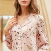 欧芮儿2022春装新款碎花雪纺衬衫女 长袖V领显瘦复古粉色chic衬衣 商品缩略图2