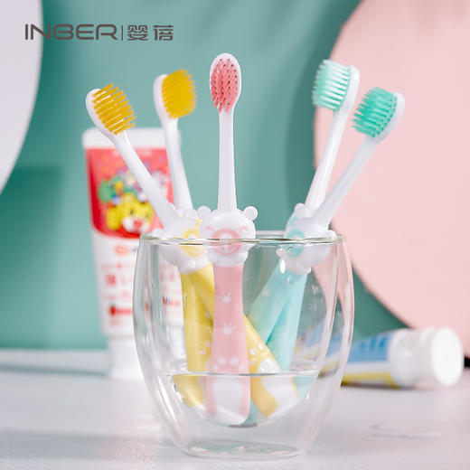 婴蓓 儿童小熊牙刷 5支装（2-5岁儿童使用，软毛，专为儿童设计 ） 商品图2