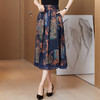 春季新款，花萝仿真丝香云纱提花中长款高腰A字半身裙KQL-422H1210 商品缩略图3