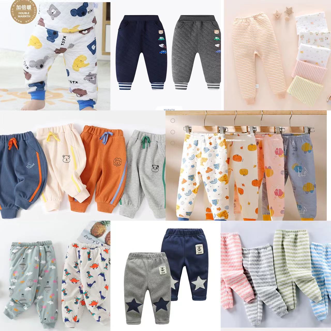 迎418 发3条【童装裤子】K3-1-2-3厚/中厚裤子/卫裤/保暖裤等随机发