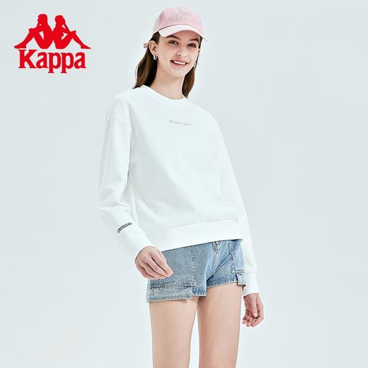 Kappa卡帕套头衫23新女春运动卫衣休闲针织圆领内搭上衣K0D22WT01 商品图3