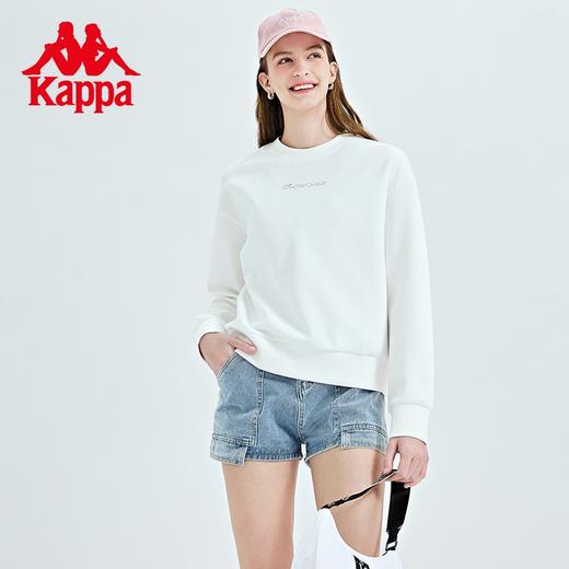 Kappa卡帕套头衫23新女春运动卫衣休闲针织圆领内搭上衣K0D22WT01 商品图4