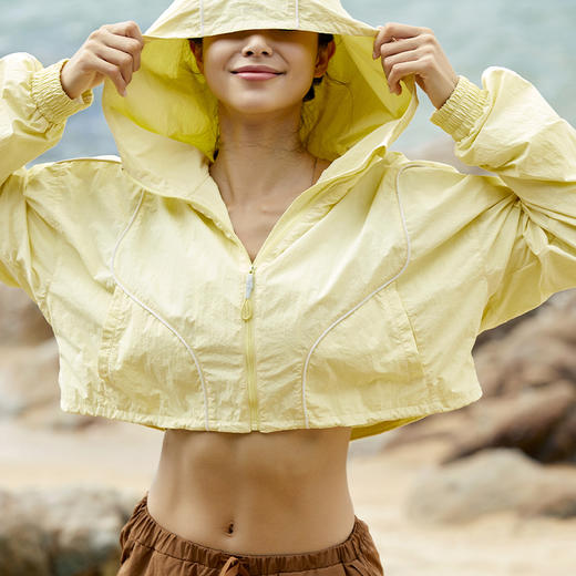 【户外防风面料】反光拼接连帽运动防风衣外套 商品图3