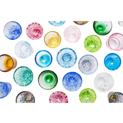 日本津轻纯手工日式清酒杯家用茶杯彩色玻璃杯 商品图8