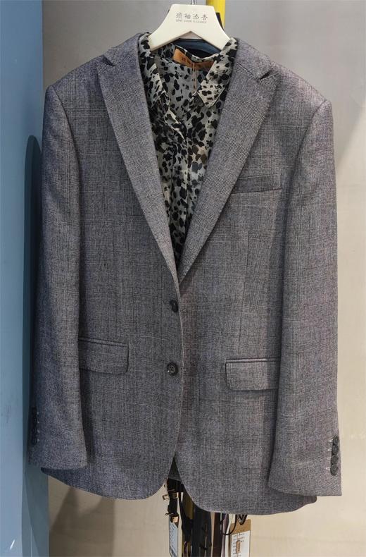 男装修身西服套装/单西 霸道总裁范 深灰千鸟格 进口稀缺面料 J204M4662 商品图2