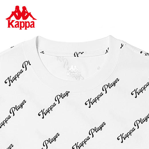 Kappa卡帕满印短袖2023新款男运动T恤休闲针织圆领短袖K0D32TD61 商品图4