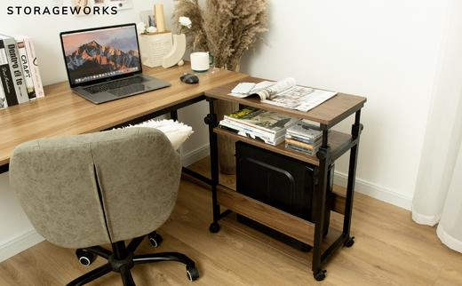 【秒杀】书房卧室桌子置物架多功能家用万向轮储物架书架杂物置物小推车 商品图4