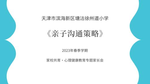 《亲子沟通策略》--- 徐州道小学心理健康教育专题家长会 商品图0