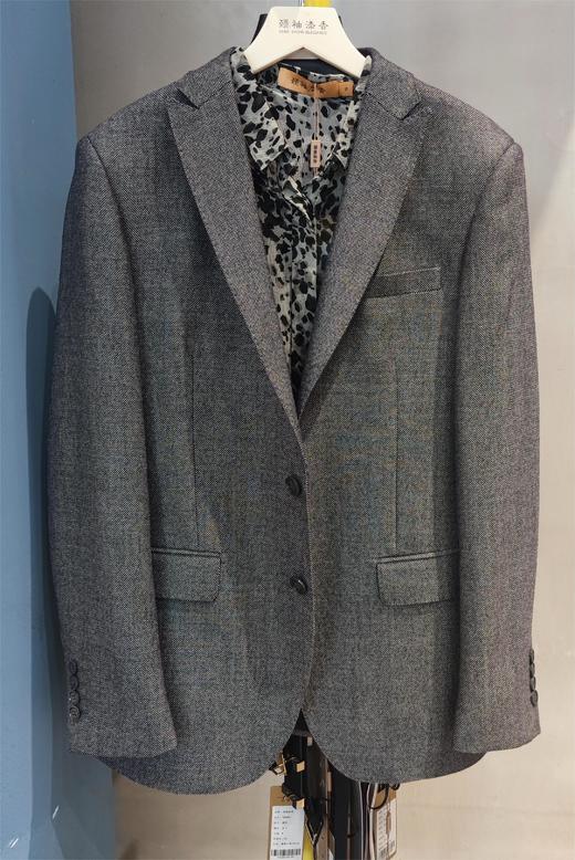 男装修身西服套装/单西 霸道总裁范 深灰人字纹 进口稀缺面料 J204M4662 商品图4