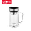 Debo德铂汉纳斯高硼硅玻璃套装杯304不锈钢过滤茶漏茶杯办公水杯320ml+360ml两件套 商品缩略图10