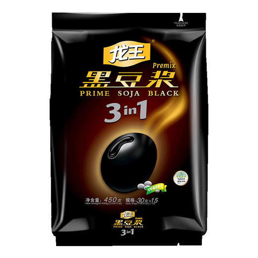 龙王豆浆粉 黑豆浆450克 原/甜味 高植物蛋白 营养早餐速溶豆粉 商品图1