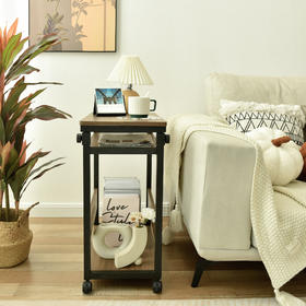 【秒杀】书房卧室桌子置物架多功能家用万向轮储物架书架杂物置物小推车