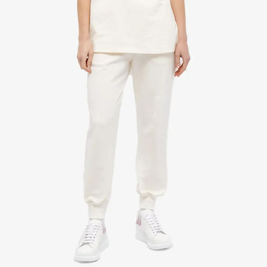 ALEXANDER MCQUEEN 亚历山大.麦昆 女士棉质字母徽标涂鸦印花休闲运动裤 米白色 687037 QZAHR 0954 商品图1