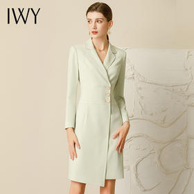 IWY/春夏季高端商务职业绿色西装连衣裙女主持人礼服艺考面试装231025Q1