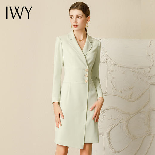 IWY/春夏季高端商务职业绿色西装连衣裙女主持人礼服艺考面试装231025Q1 商品图0