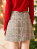 欧芮儿 格子半身裙女2019新款女装夏装高腰不规则a字裙短裙子 商品缩略图1