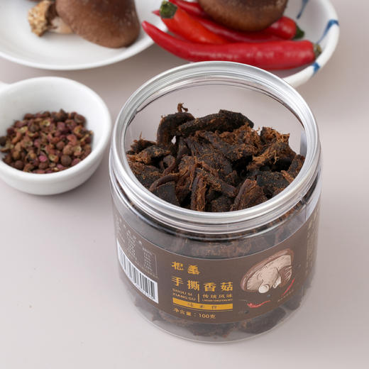 【2送1，3送2】根善·手撕香菇 素牛肉 开罐即食 休闲小零食 100g 商品图5