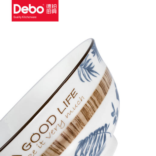 Debo德铂艾丽娜22头陶瓷餐具吃饭碗面碗汤碗家用碗碟 卡梅拉12头套装组合耐高温高颜值 商品图10