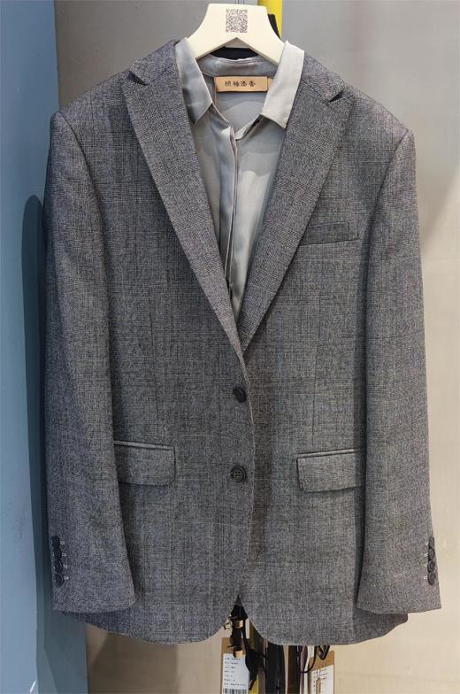 男装修身西服套装/单西 霸道总裁范 深灰千鸟格 进口稀缺面料 J204M4662 商品图1