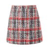 2019新款女装过年欧芮儿格子半身裙女短款撞色伞裙a字裙子显瘦 商品缩略图3