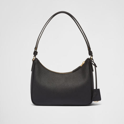 【一】PRADA 普拉达 女士 Saffiano 十字纹皮革珐琅金属三角形徽标迷你手提包 黑色 1BC204 NZV F0632 JOM 商品图2