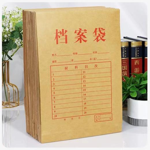 牛皮纸无酸纸档案袋A4文件袋资料袋加厚进口牛皮纸投标资料袋1个 商品图0