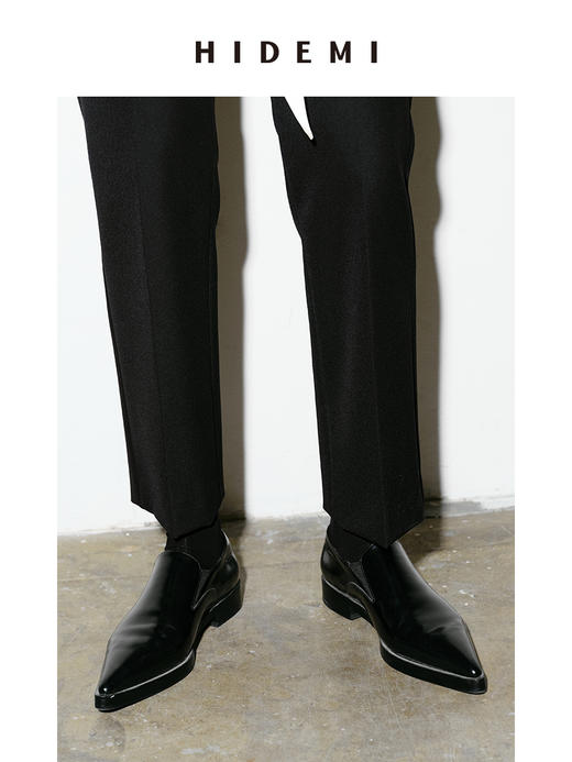 HIDEMI 尖头切尔西一脚蹬皮鞋 商品图4