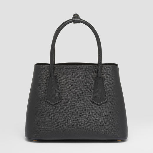 PRADA 普拉达 女士 Saffiano 十字纹皮革珐琅金属三角形徽标迷你提挎包 黑色 1BG443 2A4A F0002 XOO 商品图2