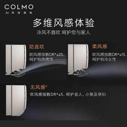 COLMO【新风空调】COLMOEVO系列1.5匹冷暖型卧室壁挂式空调KFR-35GW/CK1T-5(1)F 新风空调 商品图3