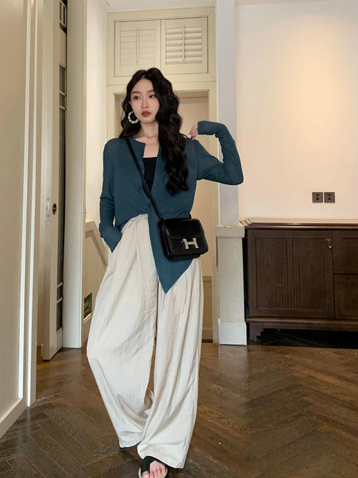 任小艺Lit e mode不规则肌理感防晒设计感开衫针织外套女薄空调衫 商品图0