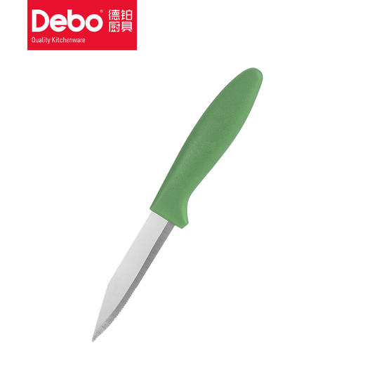 Debo德铂格诺厨刀5件套 瓶起 去皮器 水果刀 带齿刀 刀架  萨曼塔厨具5件套 水果刀 瓜刨 厨房剪 底座 商品图2