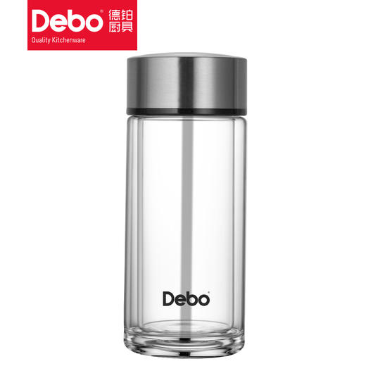 Debo德铂特尔斯高硼硅玻璃杯便携式茶杯泡茶水杯分离中式乐扣水壶260ml 商品图7