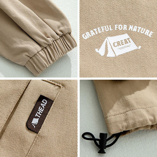 「三款配色」韩路日系男装 潮牌教练夹克男春季款纯棉情侣户外印花工装外套上衣 商品图3