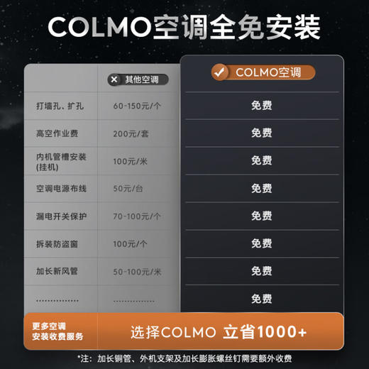 COLMO【新风空调】COLMOEVO系列1.5匹冷暖型卧室壁挂式空调KFR-35GW/CK1T-5(1)F 新风空调 商品图1