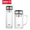 Debo德铂汉纳斯高硼硅玻璃套装杯304不锈钢过滤茶漏茶杯办公水杯320ml+360ml两件套 商品缩略图9