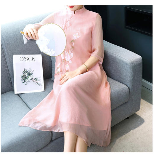 裁缝学苑 AW29改良版旗袍汉服1:1实物服装纸样剪裁图纸牛皮纸样 商品图2