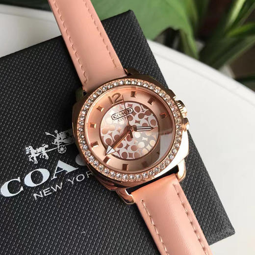 现货速发！【送镶钻玫瑰金手镯】COACH蔻驰 人造水晶系列女款手表 商品图8