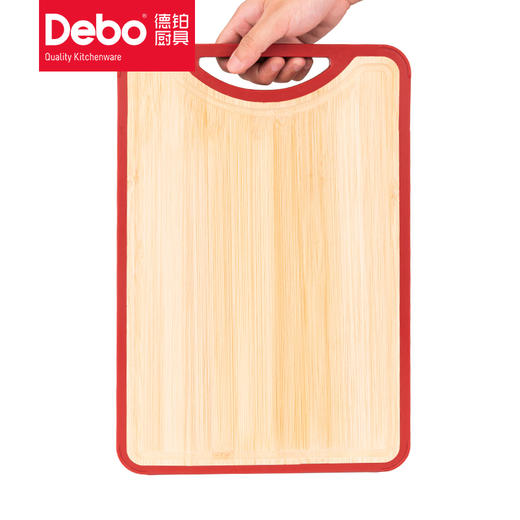 Debo德铂贝克曼304不锈钢菜板抗菌防霉家用厨房切菜板耐磨竹木双面砧板 商品图5