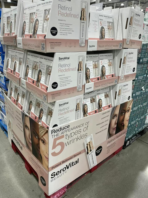 新款来了‼限时特价💰368元/组！🔥️SeroVital 视黄醇角鲨浣➕肽祛皱精华30ml*两瓶装❤️ 无香型 商品图3