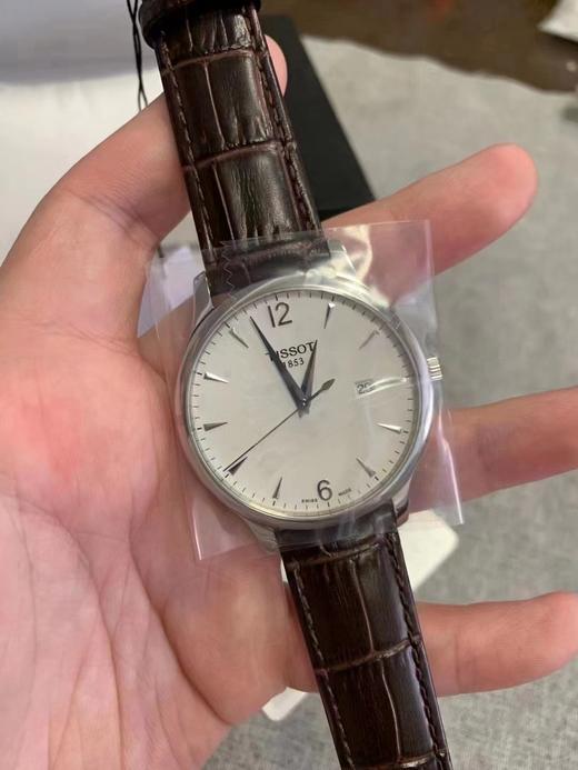 天梭TISSOT男士大三针超薄腕表，型号T063 商品图4