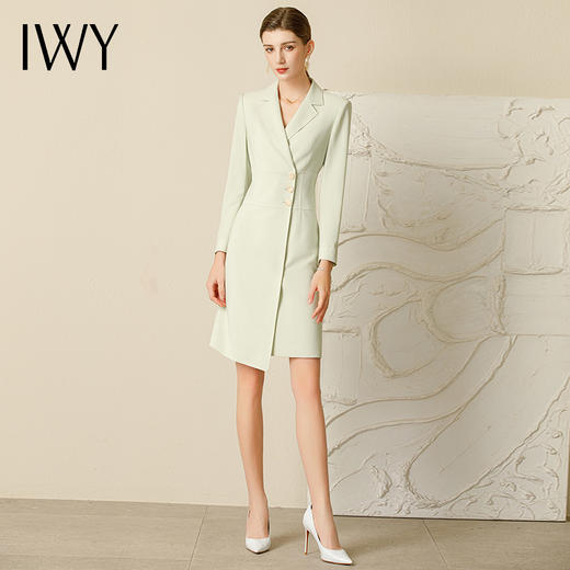 IWY/春夏季高端商务职业绿色西装连衣裙女主持人礼服艺考面试装231025Q1 商品图3