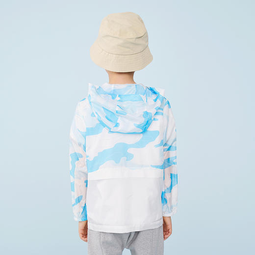 mettekids儿童皮肤衣夏季蓝色迷彩轻薄外套男童帅气冰丝透气童装 商品图4