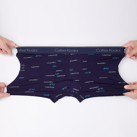 「4条礼盒装」CALEJNKAVJN男士四角内裤 平角裤莫代尔夏季短裤平角内衣内裤男潮4条装 商品图2