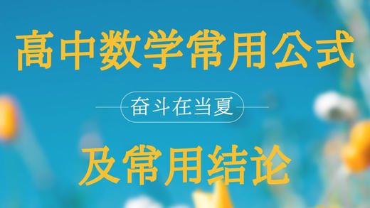高中数学常用公式及常用结论⑨ 商品图0