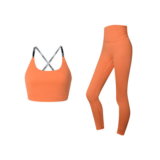 【高弹面料】不对称腰抽皱美臀运动九分裤 商品图4