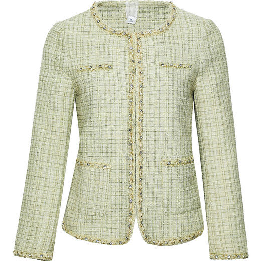 优雅小香风，圆领修身版型小外套QYM-HSY-S23A017-Y 商品图4